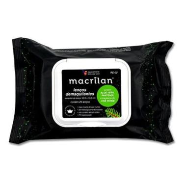 Imagem de Lenços Demaquilantes Macrilan RE-02 Limpeza Fácil Pele e Rosto Aloe Ve