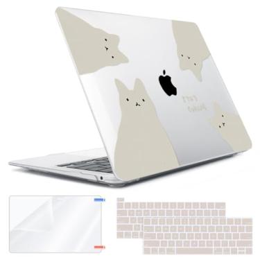 Imagem de HOHAIYOO Capa para MacBook Pro 13 polegadas 2022 2021 2020-2017 versão M2 M1 A2338 A2251 A2289 A2159 A1989 A1706 Touch bar, capa rígida de plástico e capa de teclado, protetor de tela e capa de webcam
