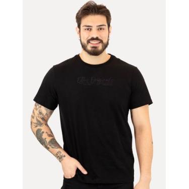 Imagem de Camiseta Ellus Masculina Cotton Fine Originals Classic Preta, XXL/GGG