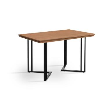 Imagem de Mesa Sala de Jantar Industrial em Madeira Maciça Michigan 120x80 - Castanho