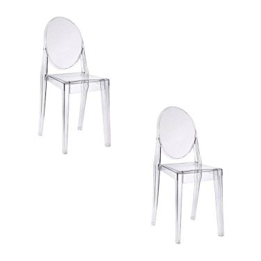 Imagem de Kit com 2 Cadeiras para Sala de Jantar Viena Incolor
