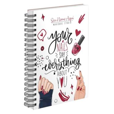Imagem de Agenda Comercial 2026 Personalizada Capa Dura Nail Designer Art Cores (Vermelho)