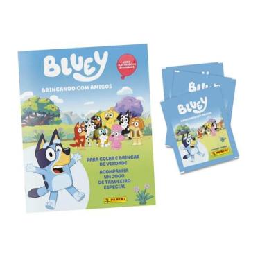 Imagem de Album De Figurinha Capa Mole Bluey Brincando Com Amigos, Panini + 20 E