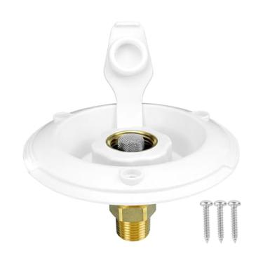 Imagem de WeiLaiKeQi Flange de enchimento de água da cidade macho 1/2" NPT, conector de mangueira de conexão de água da cidade para trailer RV, Branco