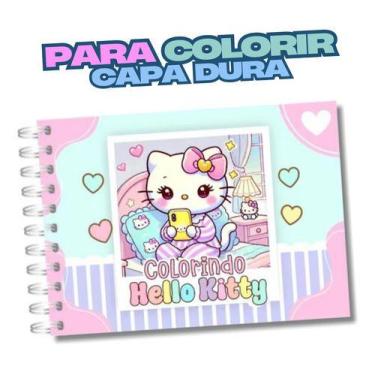 Imagem de Livro De Colorir Hello Kitty Capa Dura 180gr Com Acetato - generico