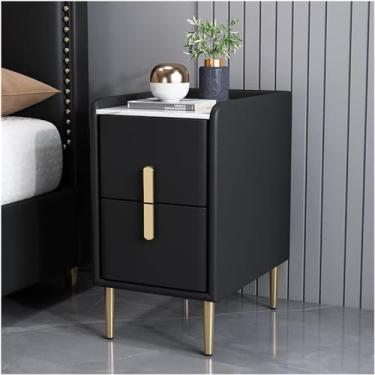 Imagem de Mesa De Cabeceira 1 Peça De Mesa De Cabeceira De Madeira De Luxo De Luxo Mini Quarto Armário De Armazenamento De Rack Multicamadas Instalação Gratuita Mesa De Cabeceira Sim, Black