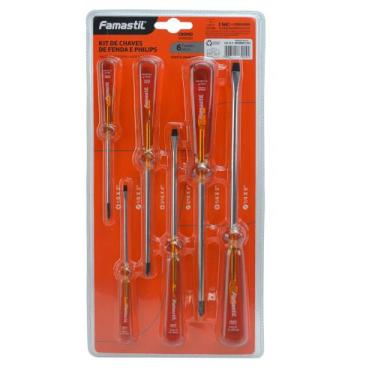 Imagem de Kit Chave de Fenda E Philips 6 Unid Famastil