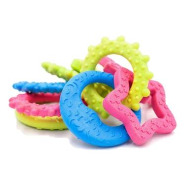 Imagem de Brinquedo Pets Mordedor Sol Estrela Lua Colorido 3 Em 1