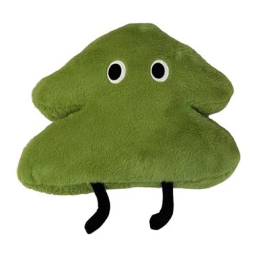 Imagem de Wswqop Travesseiro de Pelúcia em Forma de árvore, Ornamento Confortável, Presente de Ano Novo, Decoração de Festa de Natal, Almofada Traseira para Cama, Verde, Tamanho real