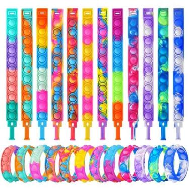Imagem de Pulseiras De Bolhas Sensoriais Para Crianças, Brinquedos Antiestresse 