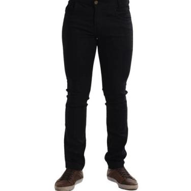 Imagem de Calça Jeans Masculina Trabalho Casual Com Elastano Preto - Fardas Unif