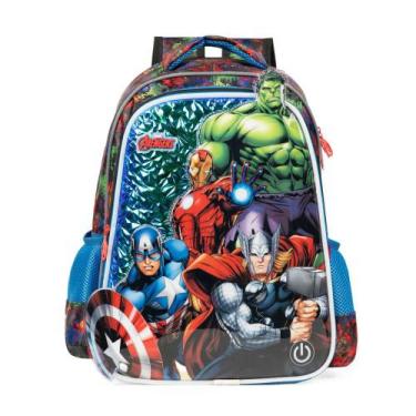 Imagem de Mochila Escolar Masculina Infantil Vingadores Preta - Bagaggio, U