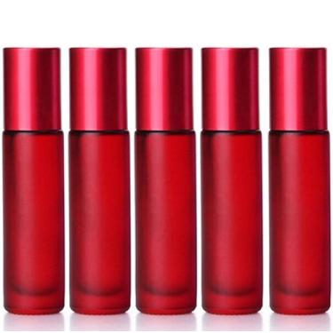 Imagem de 05 Frascos Rollon 10 Ml Cor Vermelho Fosco - Puro E Essencial