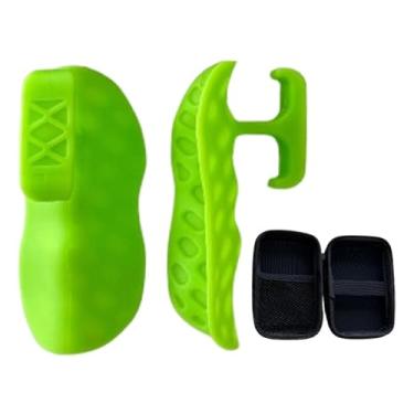 Imagem de oshhni 2 peças de manoplas antiderrapantes para treino para homens e mulheres, almofadas de barra, manoplas para levantamento de peso, treinamento de, Verde