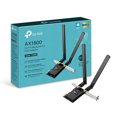 Imagem de TP-Link AX1800 Wi-Fi 6 Antenas duplas de alto ganho Bluetooth 5.2 Adaptador PCIe, banda dupla, suporte de perfil baixo, MU-MIMO, jogos de baixa latência, suporta Windows 10/11, WPA3 altamente seguro