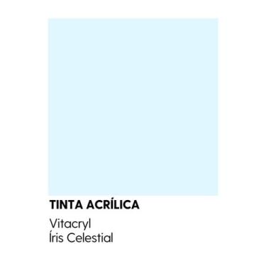 Imagem de Tinta Emborrachada Acetinada Azuis - Vitacryl, Íris Celestial, 3,6 lts