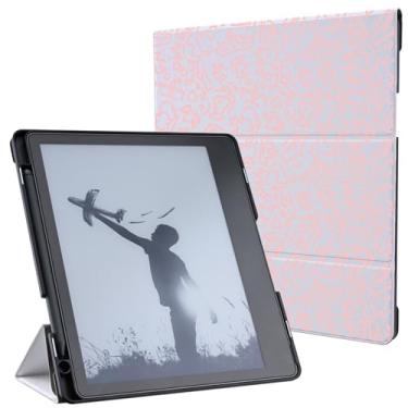 Imagem de MAYCARI Capa Silm para Kindle Scribe de 10,2 polegadas lançado em 2024/2022 com suporte para caneta, capa protetora de plástico PU Doodle Art com hibernar/despertar automático para Kindle Scribe de