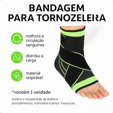 Imagem de Tornozeleira Compressão Ortopédica Ajustável Para exercício funcional 