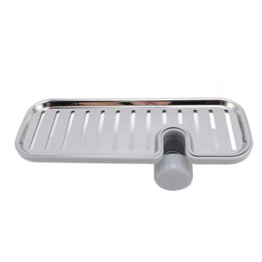 Imagem de Fockety Organizador de Torneira de Pia de Cozinha, Rack de Drenagem de Torneira de Aço Inoxidável, Furo de Drenagem, Tipo Longo, Suporte de Esponja de Rack de Armazenamento de Torneira