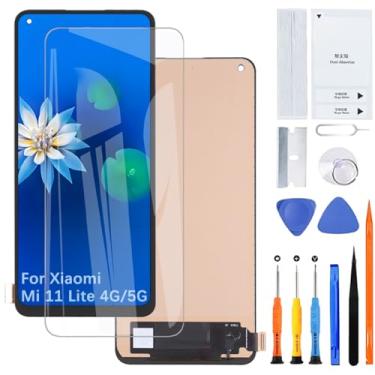 Imagem de Tela de exibição para Xiaomi 11 Lite TFT M2101K9AG M2101K9AI M2101K9G M2101K9C Conjunto de substituição de tela LCD com kit