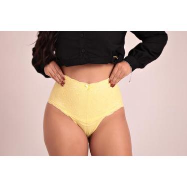 Imagem de Calcinha modeladora cós alto dakela, Amarelo, g