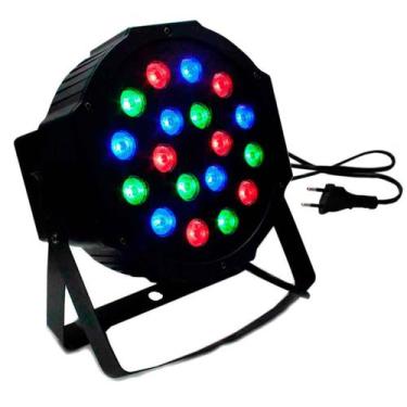 Imagem de Canhão Refletor Led 18 Leds Rgb Bivolt - Preto - Atual Mix