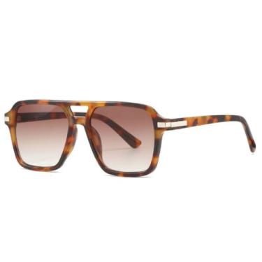 Imagem de VFDHN Óculos de sol vintage clássicos, masculinos e femininos, ultraleves, armação de PC, para dirigir ao ar livre, ultravioleta (chá de pente)