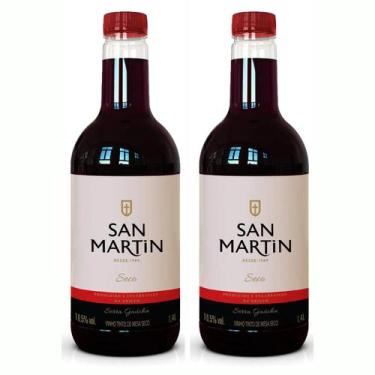 Imagem de Kit 2 Vinho Tinto Seco San Martin 1,4L - Serra Gaúcha