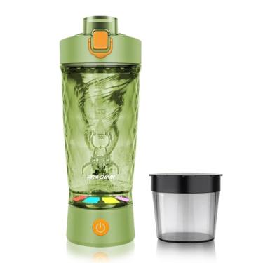 Imagem de Coqueteleira elétrica de proteína, copo de mistura de shakes de proteína recarregável por USB, misturador de bebida de água, garrafas portáteis para esportes de academia, Tritan livre de BPA, 623 g