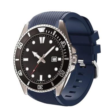 Imagem de Compatível com pulseiras Casio MDV106, pulseira de silicone esportiva de liberação rápida de 22 mm compatível com relógio Casio MDV106-1AV/MTP-VD01 (azul)