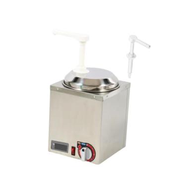 Imagem de IEUDNS Distribuidor de queijo com bomba, máquina aquecedora de molho, temperatura comercial ajustável, aço inoxidável para estação de lanches