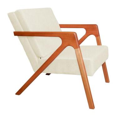 Imagem de Poltrona Luxo Monalisa Suede Cores - DS Estofados, Marfim