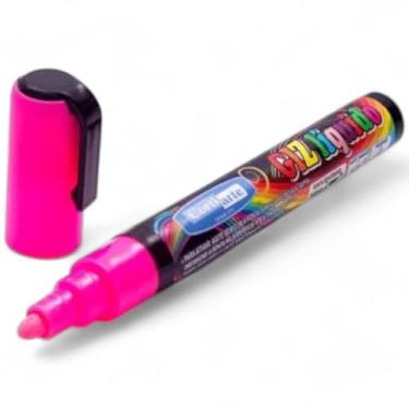 Imagem de Giz Líquido Caneta Lousa Vidro Ponta Dupla 05mm 8gr Rosa