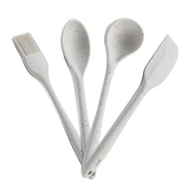 Imagem de Kit Utensílios Cozinha Silicone Vanilla Flex 4 Peças Brinox