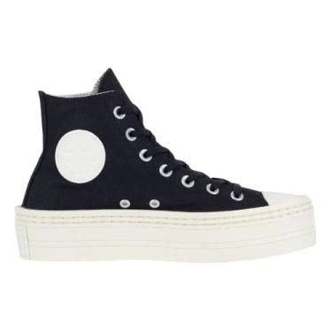 Imagem de Tênis Converse All Star Plataforma Hi | Cano Médio, Casual, Dia a dia, Moda, Original. (Preto/Off White, BR, Adulto, Numérico, 38)