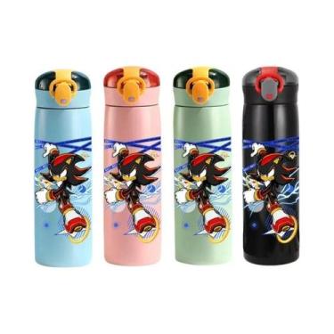 Imagem de Copo Infantil De Aço Inoxidável Isolado Com Canudo De 460ml, Garrafa P