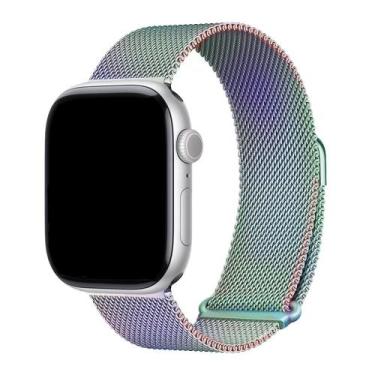 Imagem de Pulseira Aço Milanês Milanese Compatível com Apple Watch - Baú do Viki