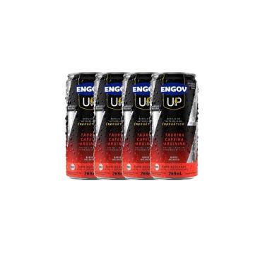 Imagem de Kit 4 Energético Engov UP Taurina Cafeína e Arginina Sabor Melancia Zero Açúcares 269ml