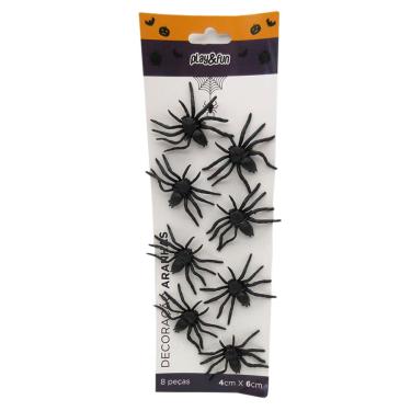 Imagem de Kit Aranhas Plásticas Halloween Play&Fun