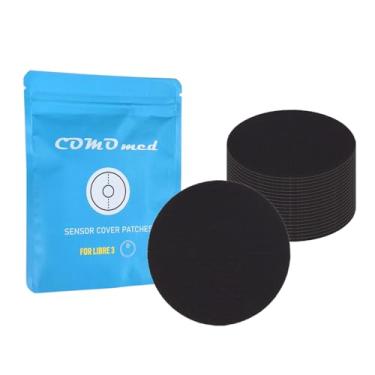 Imagem de COMOmed Patches de cobertura do sensor - adesivos à prova d'água - Fixação longa para sensor contínuo de monitor de glicose - dura 20 dias (pacote com 25) (preto, L3)