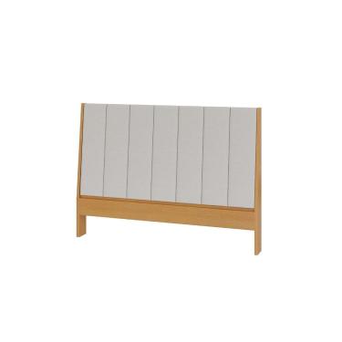 Imagem de Cabeceira para Cama de Casal Estofada 165cm Freijó Amadeirado/Cinza Claro