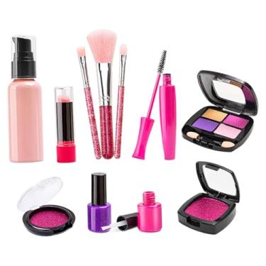 Imagem de simhoa Kits de maquiagem infantil brinquedo fingir makeup garotas tocar conjunto de ferramentas para crianças de brinquedo cosmético para festa de