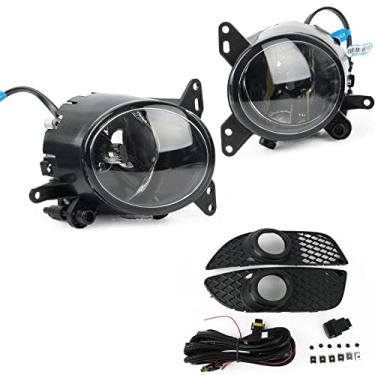 Imagem de RP Remarkable Power, Farol de neblina LED para lanceiro Non-Evo DRL 2008 2009 2010 2011 2012 2013 2014 cromado com lâmpadas e chicote de fios e lente transparente kit de moldura preta FL12230