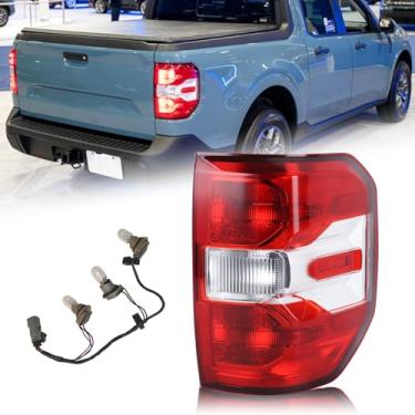 Imagem de KAMDKI Luz traseira do lado do passageiro direito tipo halogênio lâmpada traseira compatível com Ford Maverick XL XLT 2022 2023 2024 com lâmpadas NZ6Z-13404-D NZ6Z13404A FO2801288 RH