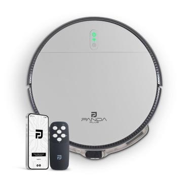 Imagem de Robô Aspirador de Pó Inteligente 3 em 1 Varre, Aspira e Passa Pano Panda Plus AMG-R1 Wi-Fi Alexa Controle Remoto Bivolt