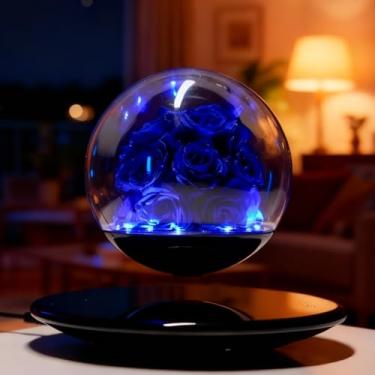 Imagem de MOOCCI Rosa eterna giratória, presente eterno romântico de Dia dos Namorados para namorada, aniversário de casamento, aniversário, presentes de tecnologia criativa