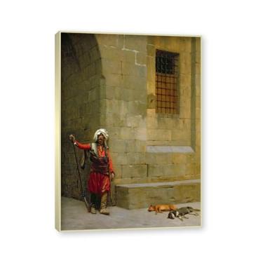 Imagem de NHLDZYH Moldura champanhe. Imagem natureza em tela, (sem título 68) por Jean Leon Gerome, reprodução de quadros, quadro de arte de parede de tela para casa. 50x70cm