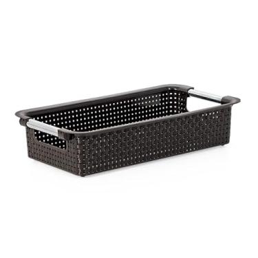 Imagem de CESTO ORGANIZADOR RATTAN MARROM 40,5x22x9cm