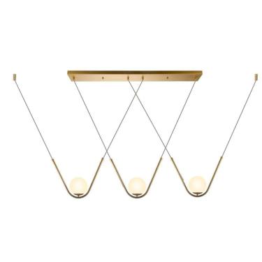 Imagem de Pendente Bivolt Oscar Bella Iluminação Dourado/Branco