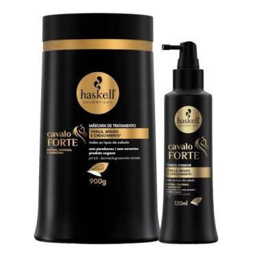 Imagem de Kit Cavalo Forte 1 Máscara 900ml 1 Tônico 120ml Haskell